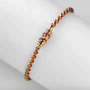 Twisted Rope Pattern 18K Solid Gold Bracelet | Vintage Sculpted Stacking Bracelet
